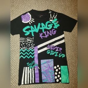 Boys Studio Concept 23 graphic t-shirt black size M 10-12